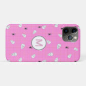Aangepaste Coquette Roze Plaid Halloween Skulls Case-Mate iPhone Case (Achterkant (horizontaal))