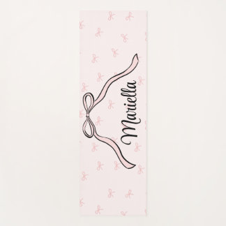 Aangepaste Coquette Roze Strik Persoonlijk Yogamat