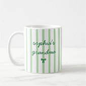 Aangepaste Coquette Streep Gepersonaliseerde Oma Koffiemok (Links)