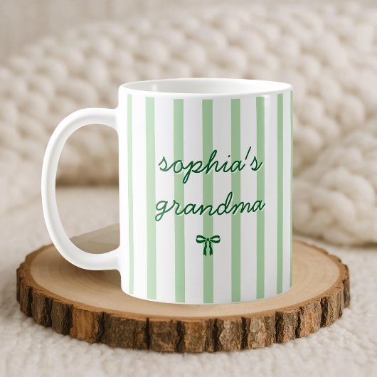Aangepaste Coquette Streep Gepersonaliseerde Oma Koffiemok
