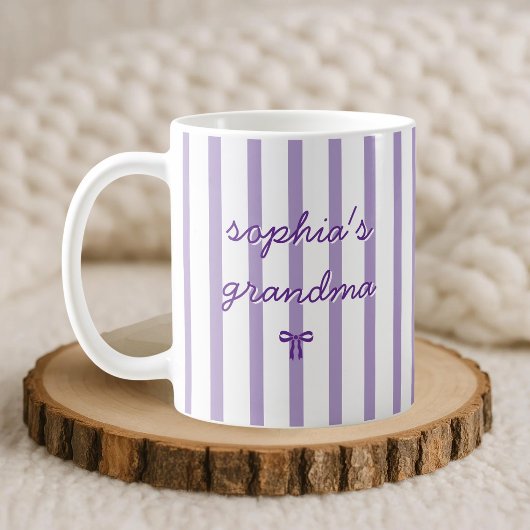 Aangepaste Coquette Streep Gepersonaliseerde Oma Koffiemok