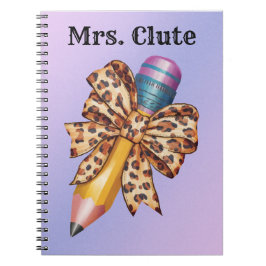 Aangepaste Coquette waterverf Potlood Dier Print B Notitieboek