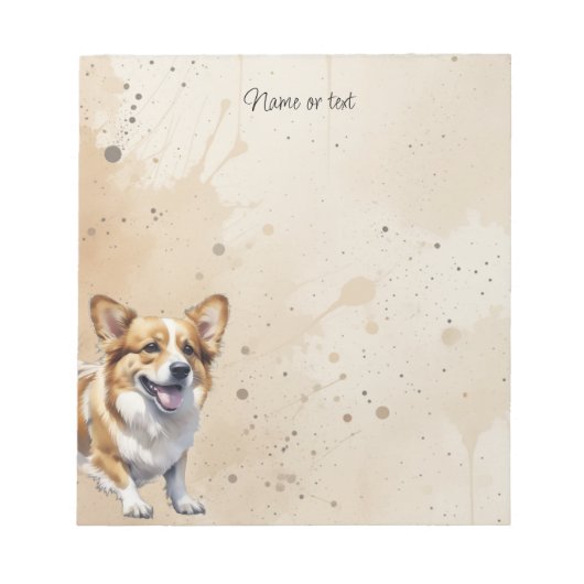 Aangepaste Corgi Chihuahua Huisdier Hond Dier Notitieblok (Voorkant)