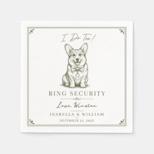 Aangepaste Corgi-hond Trouwdrager Printables Huisd Servet