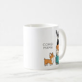 Aangepaste Corgi Mama Coffee-Mok Koffiemok (Voorkant rechts)