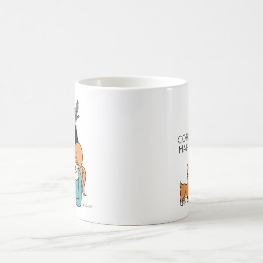 Aangepaste Corgi Mama Coffee-Mok Koffiemok (Center)