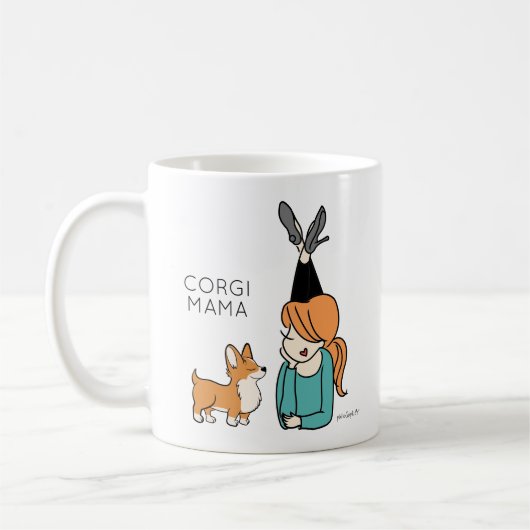 Aangepaste Corgi Mama Coffee-Mok Koffiemok (Links)