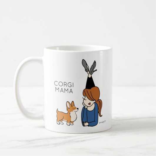 Aangepaste Corgi Mama Coffee-Mok Koffiemok (Links)