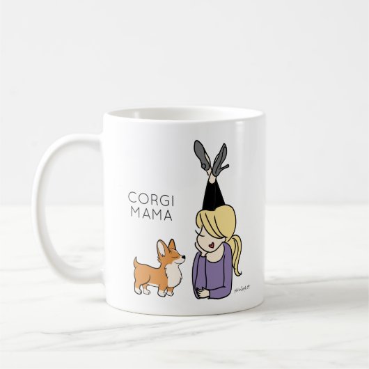 Aangepaste Corgi Mama Coffee-Mok Koffiemok (Links)