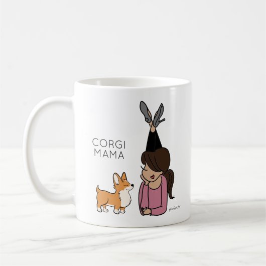 Aangepaste Corgi Mama Coffee-Mok Koffiemok (Links)