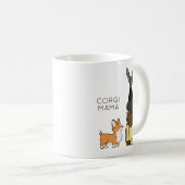 Aangepaste Corgi Mama Coffee-Mok Koffiemok (Voorkant rechts)