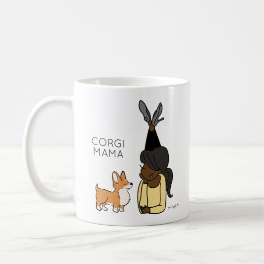 Aangepaste Corgi Mama Coffee-Mok Koffiemok (Links)