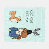 Aangepaste Corgi Mama Fleece Blanket Deken (Voorkant (Horizontaal))