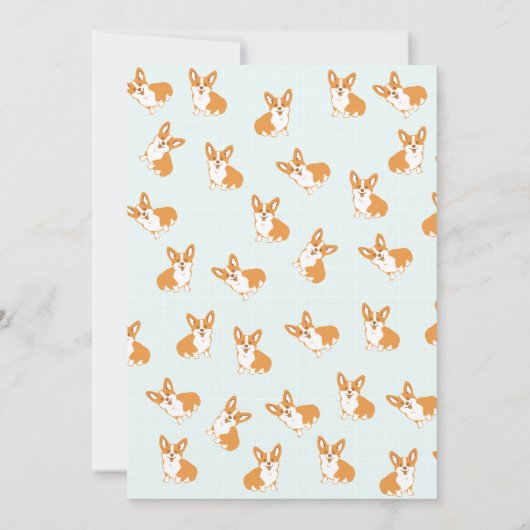 Aangepaste Corgi-notiecards Bedankkaart (Achterkant)