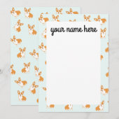 Aangepaste Corgi-notiecards Bedankkaart (Voorkant / Achterkant)