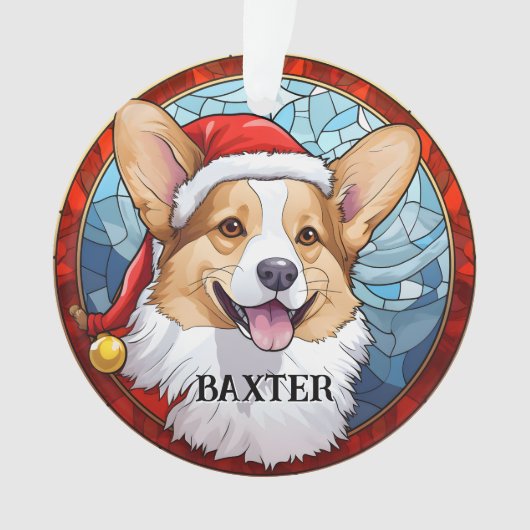 Aangepaste Corgi Xmas Ornament (voorkant)