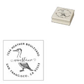 Aangepaste Cormorant Bird Retouradres Familienaam Rubberstempel (Gestempeld)