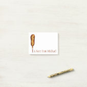 Aangepaste Corn Dog Corndog met Mustard Post Post-it® Notes (Op bureau)