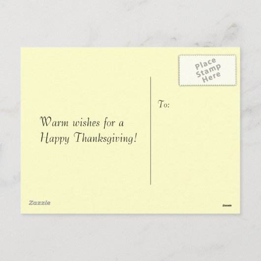 Aangepaste Cornucopia  Thanksgiving Briefkaart (Achterkant)