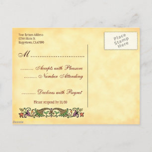 Aangepaste cornucopia Thanksgiving RSVP Briefkaart
