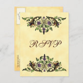 Aangepaste cornucopia Thanksgiving RSVP Briefkaart (Voorkant / Achterkant)