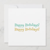 Aangepaste Corporate Logo Poinsettia Vakantie Kaart (Achterkant)