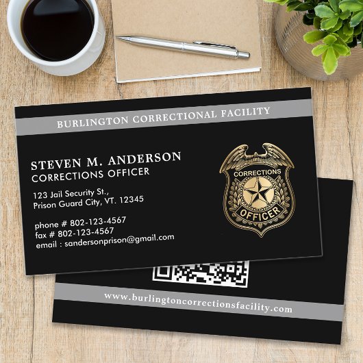 Aangepaste Correctie Officier Handhaving QR Code Visitekaartje