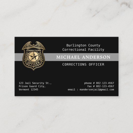 Aangepaste Correcties Officer Wetshandhaving QR-co Visitekaartje (Voorkant)