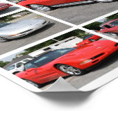 aangepaste Corvette Collage Print - Poster (Hoek)