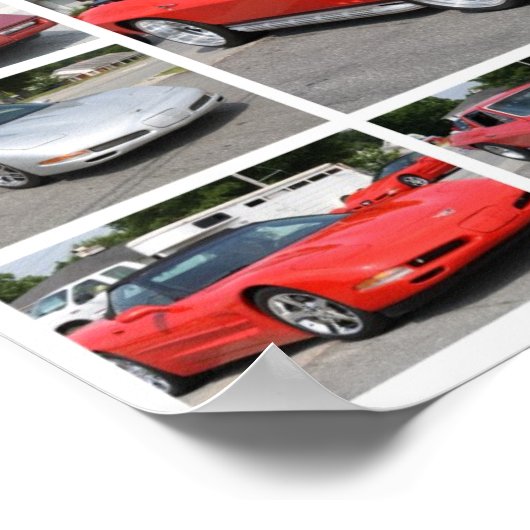 aangepaste Corvette Collage Print - Poster (Hoek)