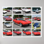 aangepaste Corvette Collage Print - Poster (Voorkant)