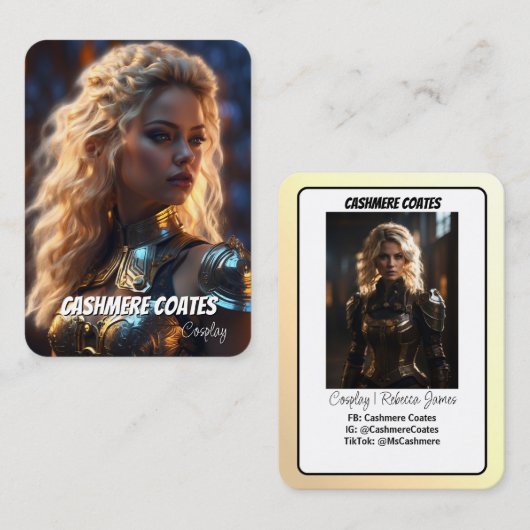 Aangepaste Coscards | Minimalistische Cosplay Trad Visitekaartje (Voorkant / Achterkant)