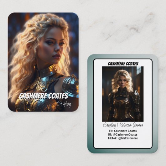 Aangepaste Coscards | Minimalistische Cosplay Trad Visitekaartje (Voorkant / Achterkant)