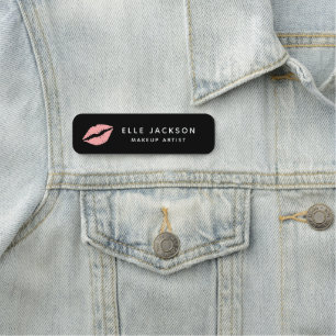 Aangepaste Cosmetische zure Lips Zwarte Naam Tag