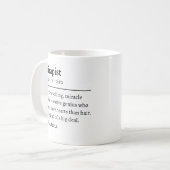 Aangepaste Cosmetologie Hairapist Definitie Salon  Koffiemok (Voorkant links)