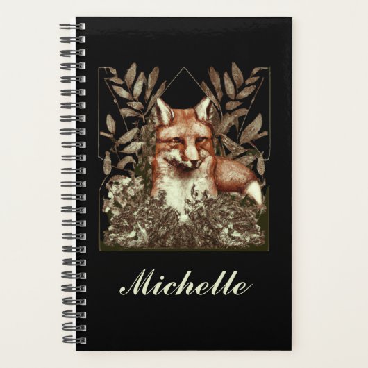 Aangepaste Cottcore Fox Planner (Voorkant)