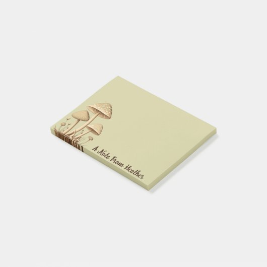 Aangepaste Cottcore-paddenstoel Post-it® Notes (Schuin)