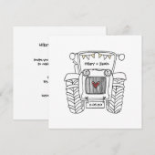 Aangepaste country Wedding Tractor Evitation Kaart (Voorkant / Achterkant)