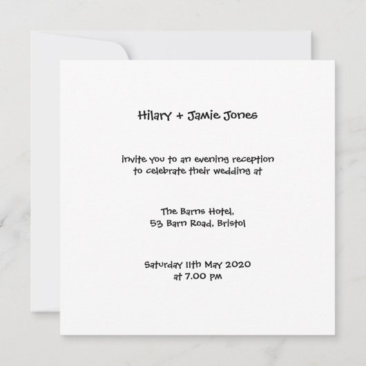 Aangepaste country Wedding Tractor Evitation Kaart (Achterkant)