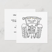 Aangepaste country Wedding Tractor Evitation Kaart (Voorkant / Achterkant)