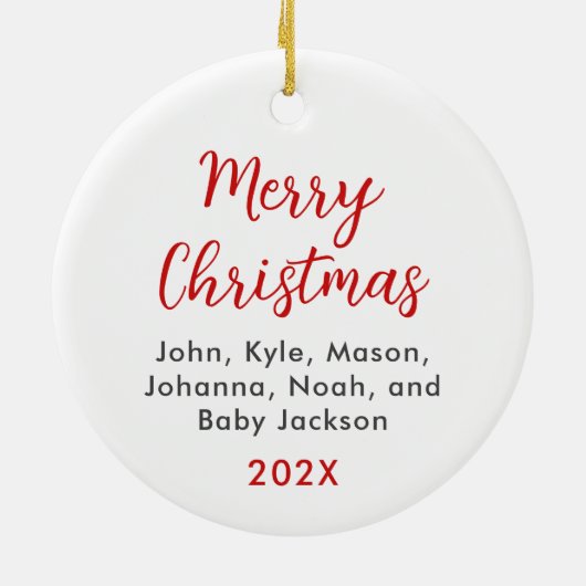 Aangepaste coupons kerstfoto keramisch ornament (Achterkant)