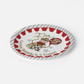 Aangepaste cowboy 5th Birthday Paper-Borden Papieren Bordje (Gekanteld)