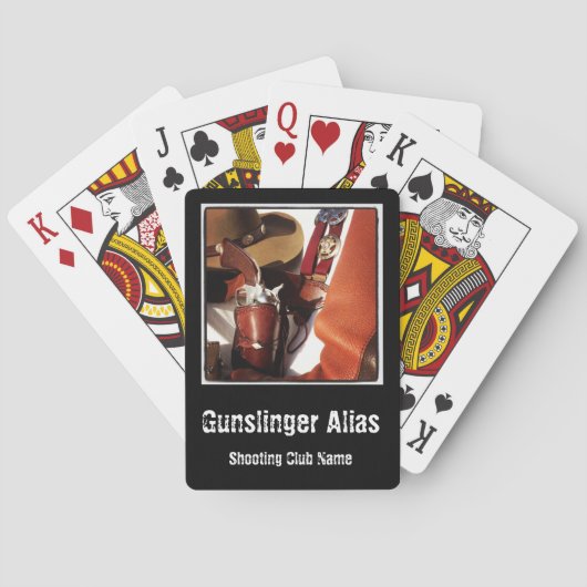 Aangepaste Cowboy Action Fast Draw Card Deck Speelkaarten (Achterkant)