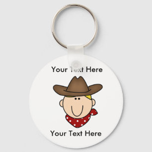 Aangepaste Cowboy Blond Sleutelhanger