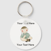 Aangepaste Cowboy Camping Sleutelhanger (Voorkant)