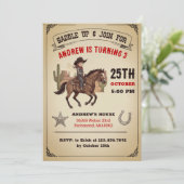 Aangepaste Cowboy Country Wild West Verjaardagsfee Kaart (Staand voorkant)