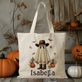 Aangepaste Cowboy Cowgirl Ghost Trick or treat Sno Tote Bag