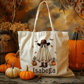 Aangepaste Cowboy Cowgirl Ghost Trick or treat Sno Tote Bag