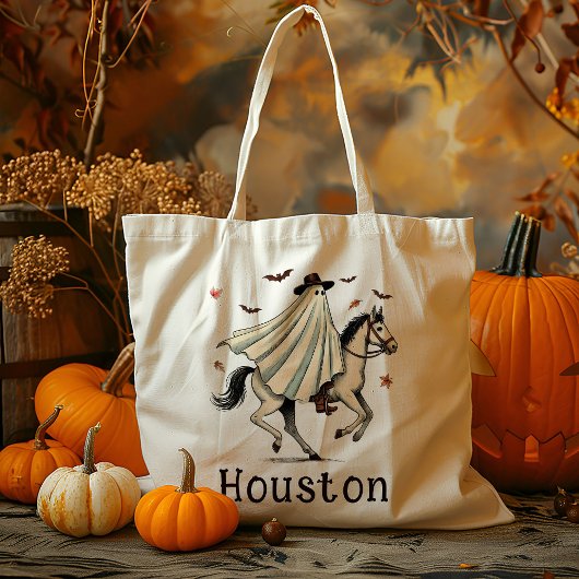 Aangepaste Cowboy Cowgirl Ghost Trick or treat Sno Tote Bag
