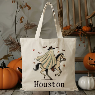 Aangepaste Cowboy Cowgirl Ghost Trick or treat Sno Tote Bag